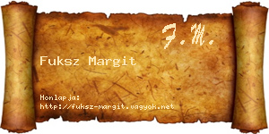 Fuksz Margit névjegykártya